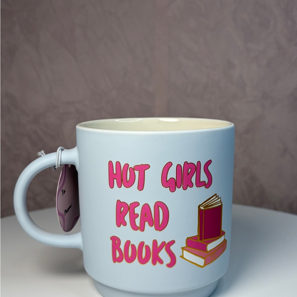 Hot Girls Read Books Mug with Book Design
